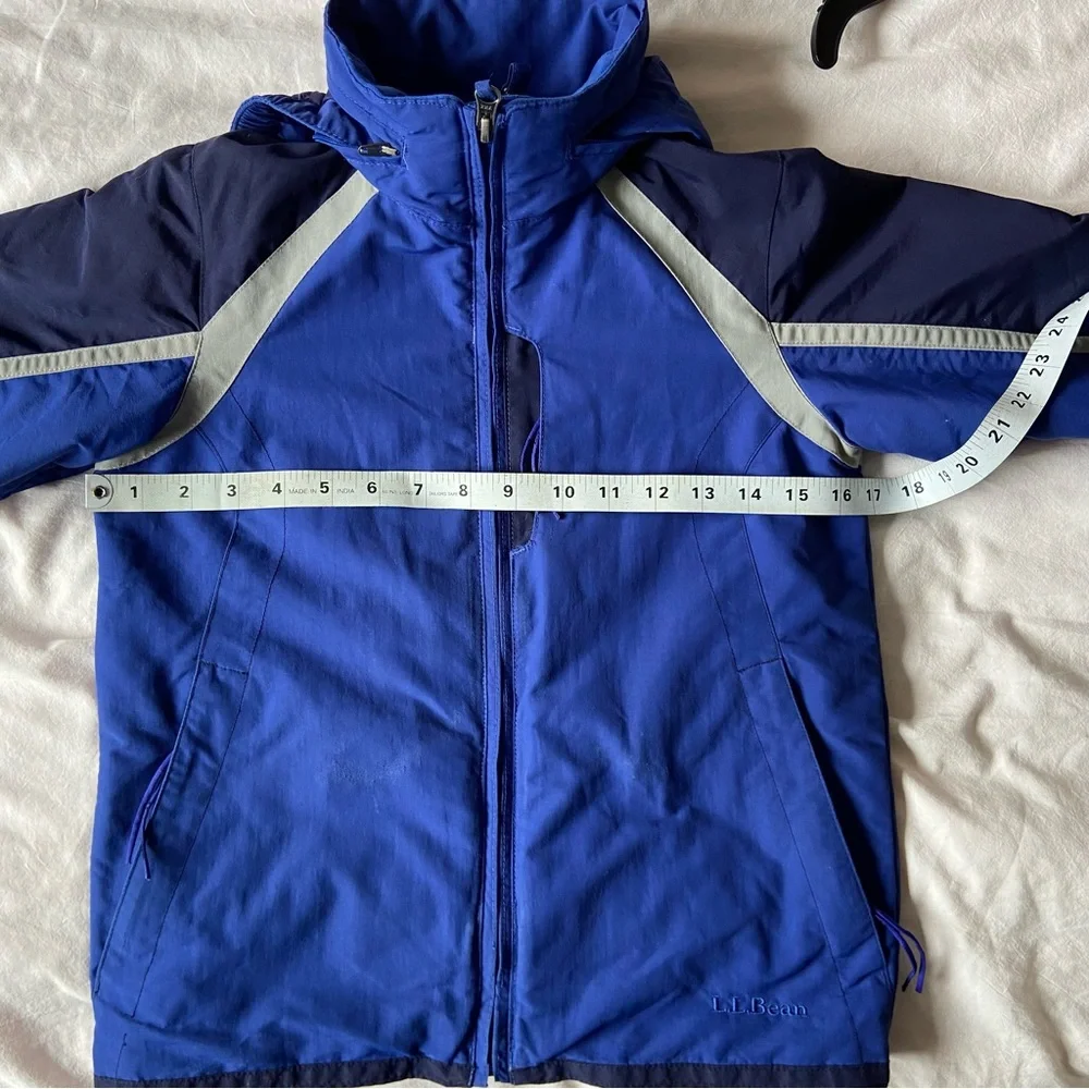LL Bean Kids Size M (5/6) Blue Windbreaker Coat